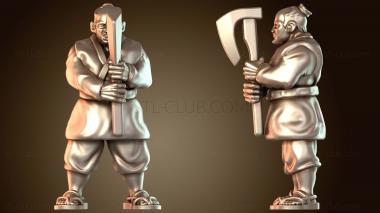 3D модель Ветеран крестьянского ополчения «Самурайское воинство» (STL)