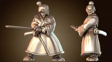 3D модель Самурайский боевой ронин-ветеран (STL)