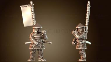 3D модель Самурайский боевой страж, сильный клинок (STL)