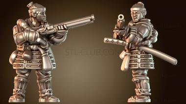 3D модель Самурайский боевой копейщик (STL)