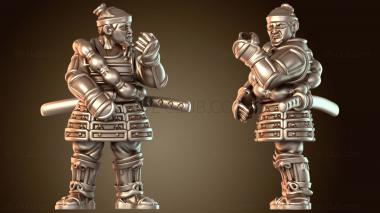 3D модель Самурайский боевой воин-копейщик (STL)