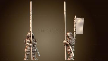 3D модель Самурайский боевой стальной воин (STL)