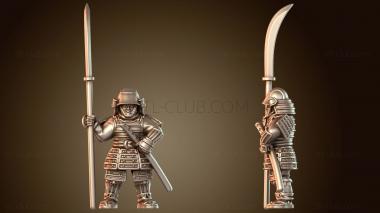 3D модель Самурайский боевой яри-ветеран (STL)