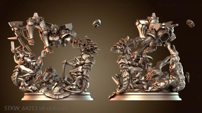 Military Сангвиний сражается с ангелом