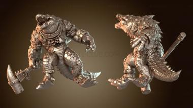 3D модель Бой ящеров-аллигаторов (STL)