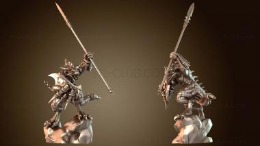 3D модель ЗАВРУС С КОПЬЕМ Стойкий (STL)