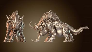 3D модель Дикий боевой кабан свирепый (STL)