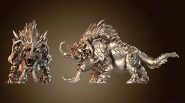 3D модель Дикий боевой кабан в броне (STL)