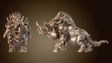 3D модель Дикий боевой кабан, защищенный (STL)