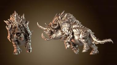 3D модель Укрепленный дикий боевой кабан (STL)