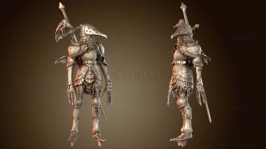 3D модель Броня пугала, миниатюра ворона (STL)