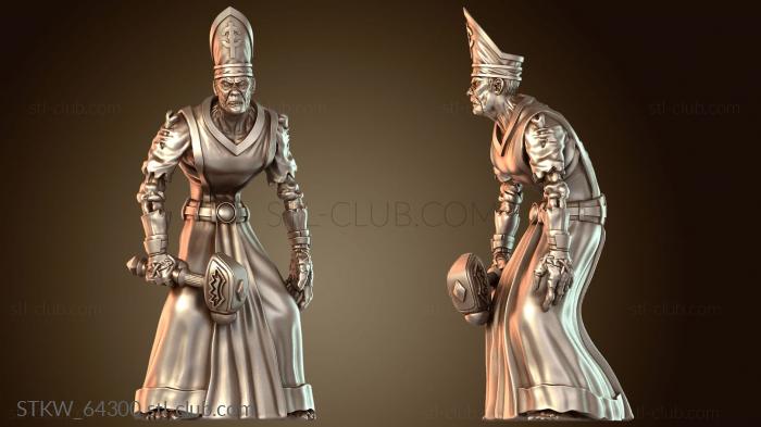 Military Инквизитор-нежить из монастыря Алого ордена с булавой