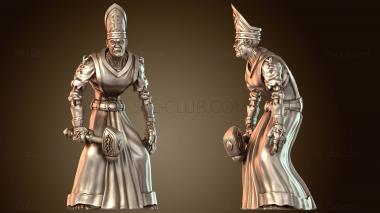 3D модель Инквизитор-нежить из монастыря Алого ордена с булавой (STL)