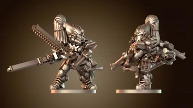 3D модель Скорпион-воин с двумя мечами (STL)