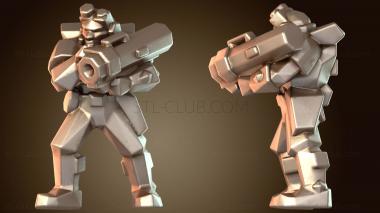 3D модель Разведчик с ракетой (STL)