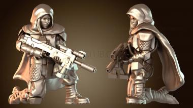 3D модель Женщина-снайпер разведчиков (STL)