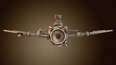 3D модель Реактивный истребитель из металлолома (STL)