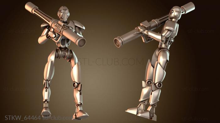 Military Дроиды-охранники «Коса» с пусковой установкой