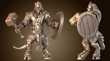 3D модель Шаман с булавой и щитом (STL)