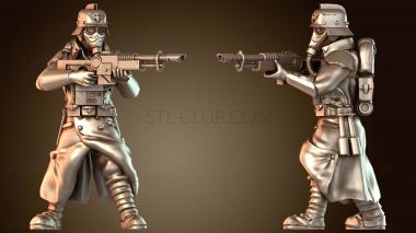 3D модель Солдат-лопатник и его друзья-пехотинец (STL)