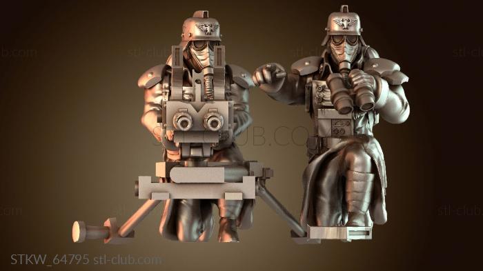 Military Команда лопат с двумя лафетами Madsen Heavy Stubber Mag