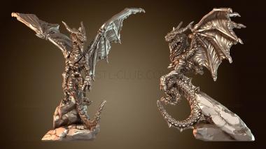 3D модель Серебряный дракон, задняя половина (STL)