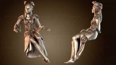 3D модель Сидящая эльфийка (STL)