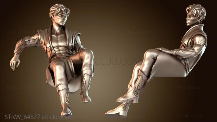 Сидящая эльфийка отдыхает