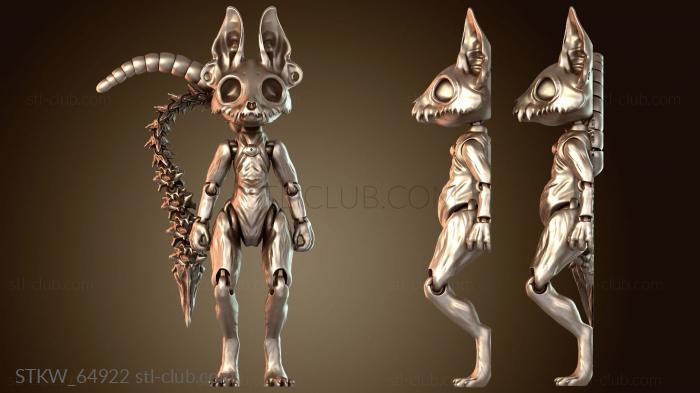 Military Скелет-кот для хвостов