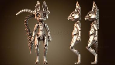 3D модель Скелет-кот для хвостов (STL)