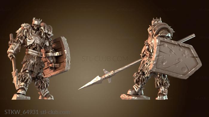 Military Копье-щит демона-скелета-воина