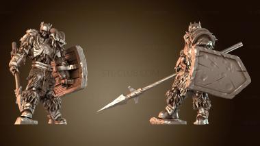 3D модель Копье-щит демона-скелета-воина (STL)