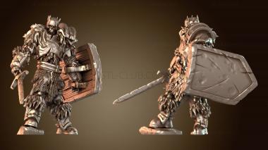 3D модель Меч-щит демона-скелета-воина (STL)