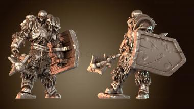 3D модель Щит-булава скелета-воина (STL)