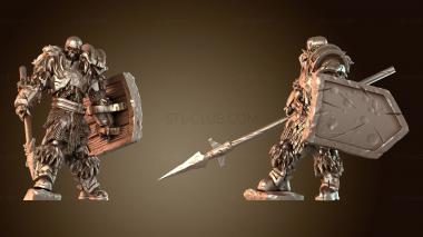 3D модель Копье-щит скелета-воина (STL)