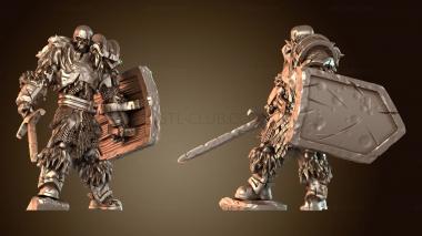 3D модель Меч и щит скелета-воина (STL)