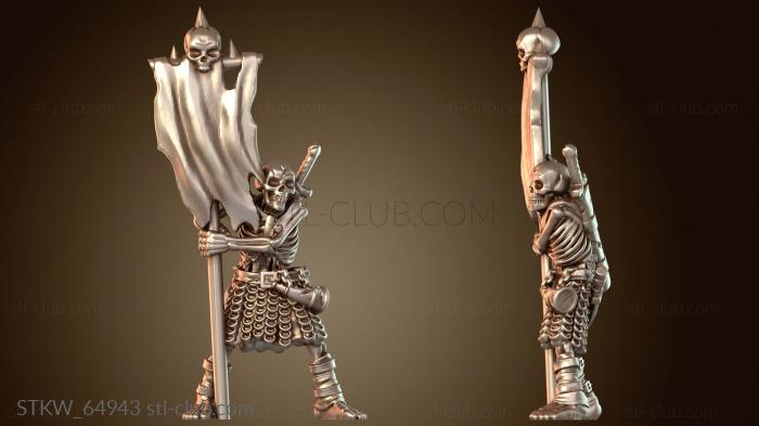 Military Скелет-знаменосец
