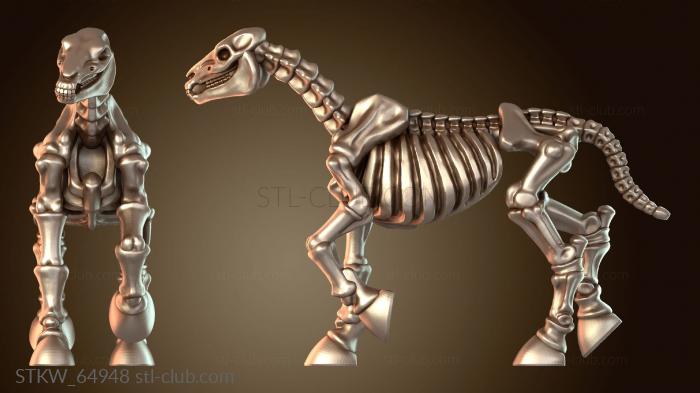 Military Скелет Орды Всадников Лошадь