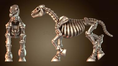 3D модель Скелет Орды Всадников Лошадь (STL)
