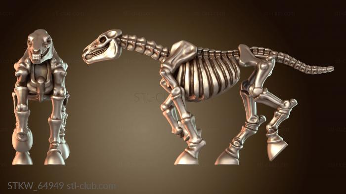 Military Скелет Орды Всадников Лошадь