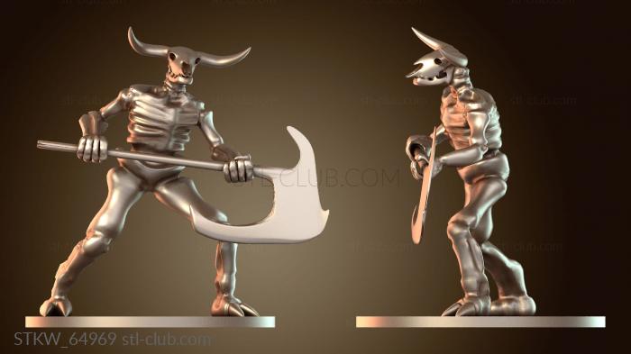 Military Скелет Минотавра с закрытым ртом