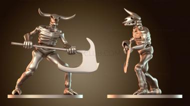 3D модель Скелет Минотавра с закрытым ртом (STL)