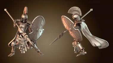 3D модель Скелет Орк Воин Копье Щит (STL)