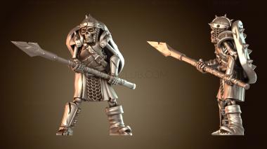 3D модель Скелет-копейщик Злобный (STL)