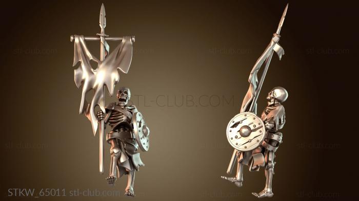 Military СКЕЛЕТ-ВОИН-ЗНАМЯСНИК