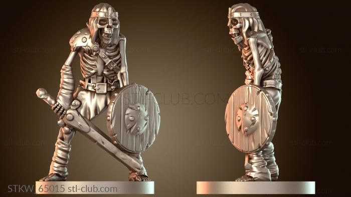 Military Скелет-воин на подставке