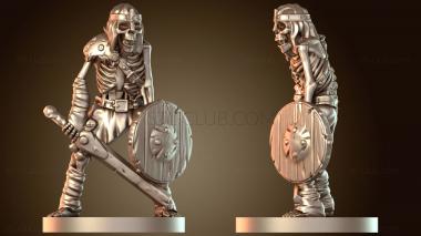 3D модель Скелет-воин на подставке (STL)