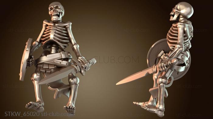 Military СКЕЛЕТ-ВОИН МЕЧ Бронированный