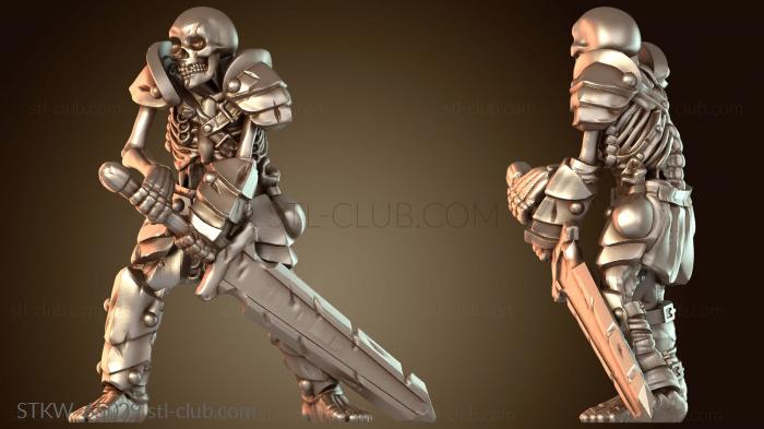 Military Скелет-воин с двумя мечами