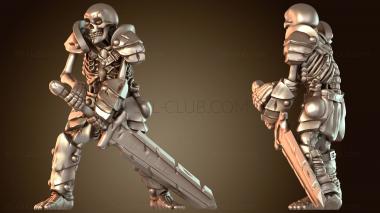 3D модель Скелет-воин с двумя мечами (STL)